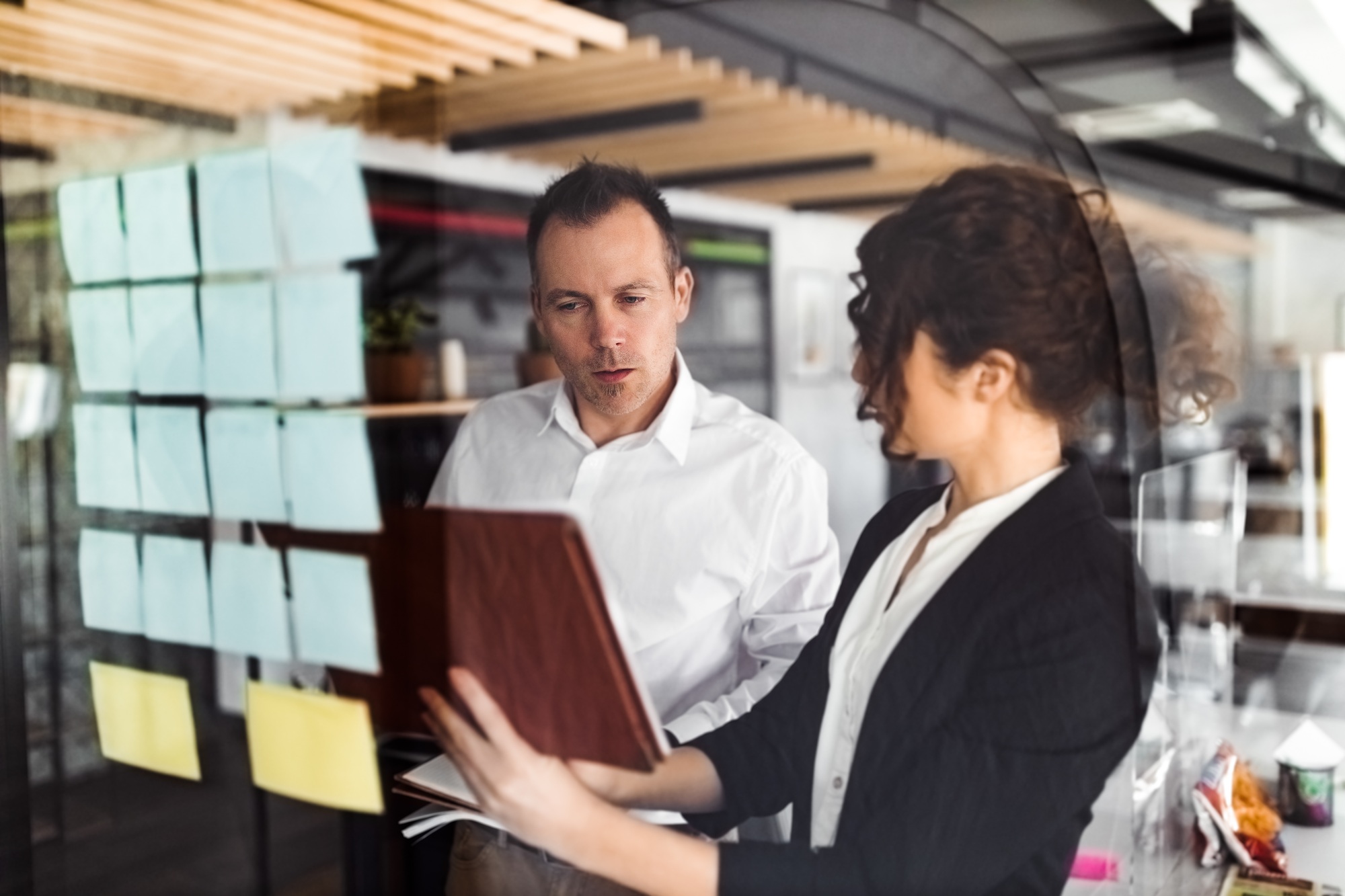 Business team discussing over business ideas.