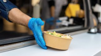 Finished order, food truck