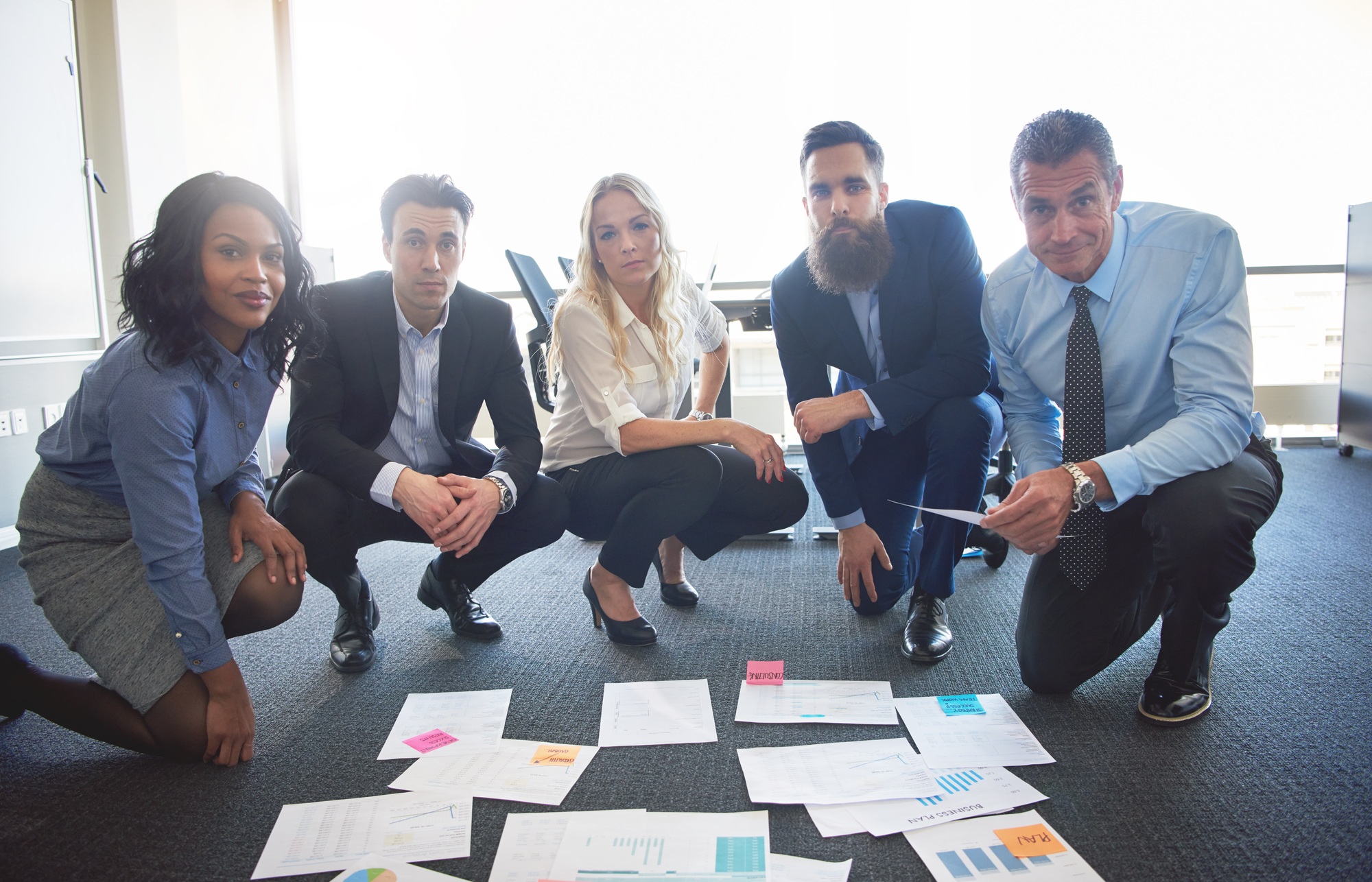 Portrait of business team with ideas