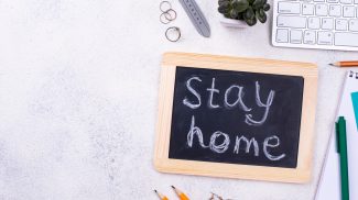 Stay at home and working remotely concept